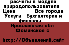 расчеты в модуле природопользователя › Цена ­ 3 000 - Все города Услуги » Бухгалтерия и финансы   . Ярославская обл.,Фоминское с.